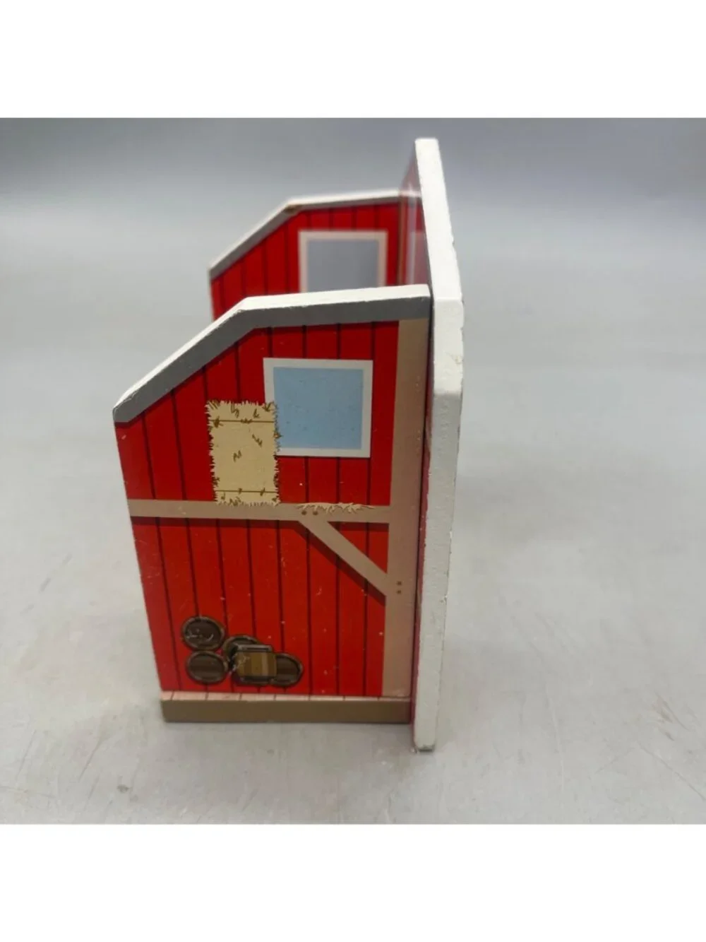 Vintage Red Barn Playset Wall Panel Piece 6x5.5x3